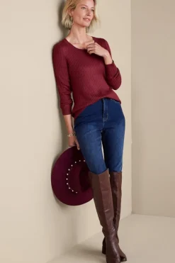 New Soft Essential Ribbed Pullover Sweater Tops|Sweaters & Cardigans