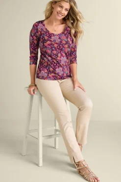 Clearance Soft Essential Supima 3/4 Sleeve Tee Tops