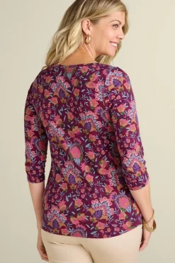 Clearance Soft Essential Supima 3/4 Sleeve Tee Tops