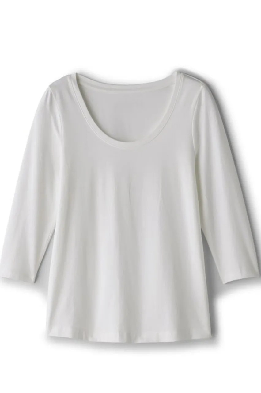 Clearance Soft Essential Supima 3/4 Sleeve Tee Tops