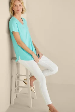 Discount Soft Essential Supima Isabel Short Sleeve Tunic Tops|Tunics & Leggings