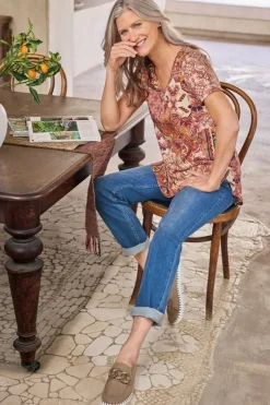 Discount Soft Essential Supima Isabel Short Sleeve Tunic Tops|Tunics & Leggings