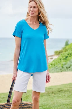 Discount Soft Essential Supima Isabel Short Sleeve Tunic Tops|Tunics & Leggings