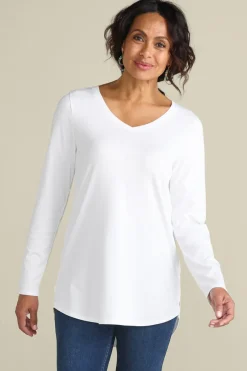 Online Soft Essential Supima Isabel Long Sleeve Tunic Tops