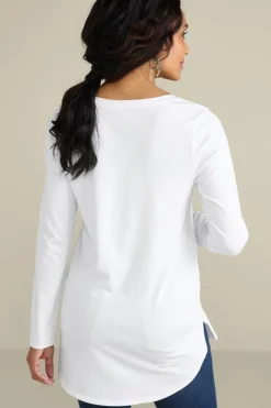 Online Soft Essential Supima Isabel Long Sleeve Tunic Tops