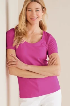 Discount Soft Essential Supima Short Sleeve Tee Tops