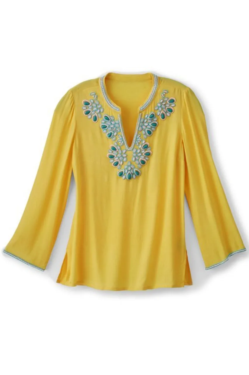 Discount Soraya Embellished Tunic Tops