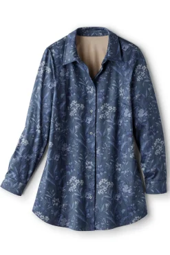 Discount Stretch Faux Suede Boyfriend Tunic Shirt Tops