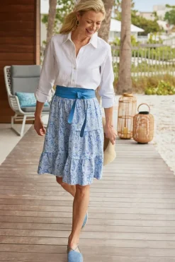 Clearance Talisa Linen Blend Skirt Skirts