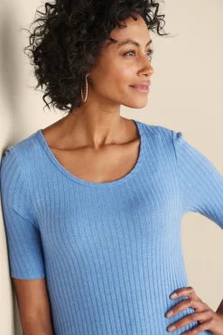 Online Textured Short Sleeve Santiago Dress Dresses