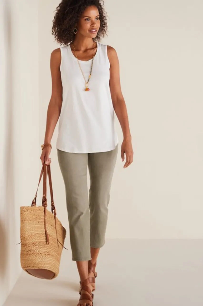 New The Ultimate Denim Pull-On Crop Jeans