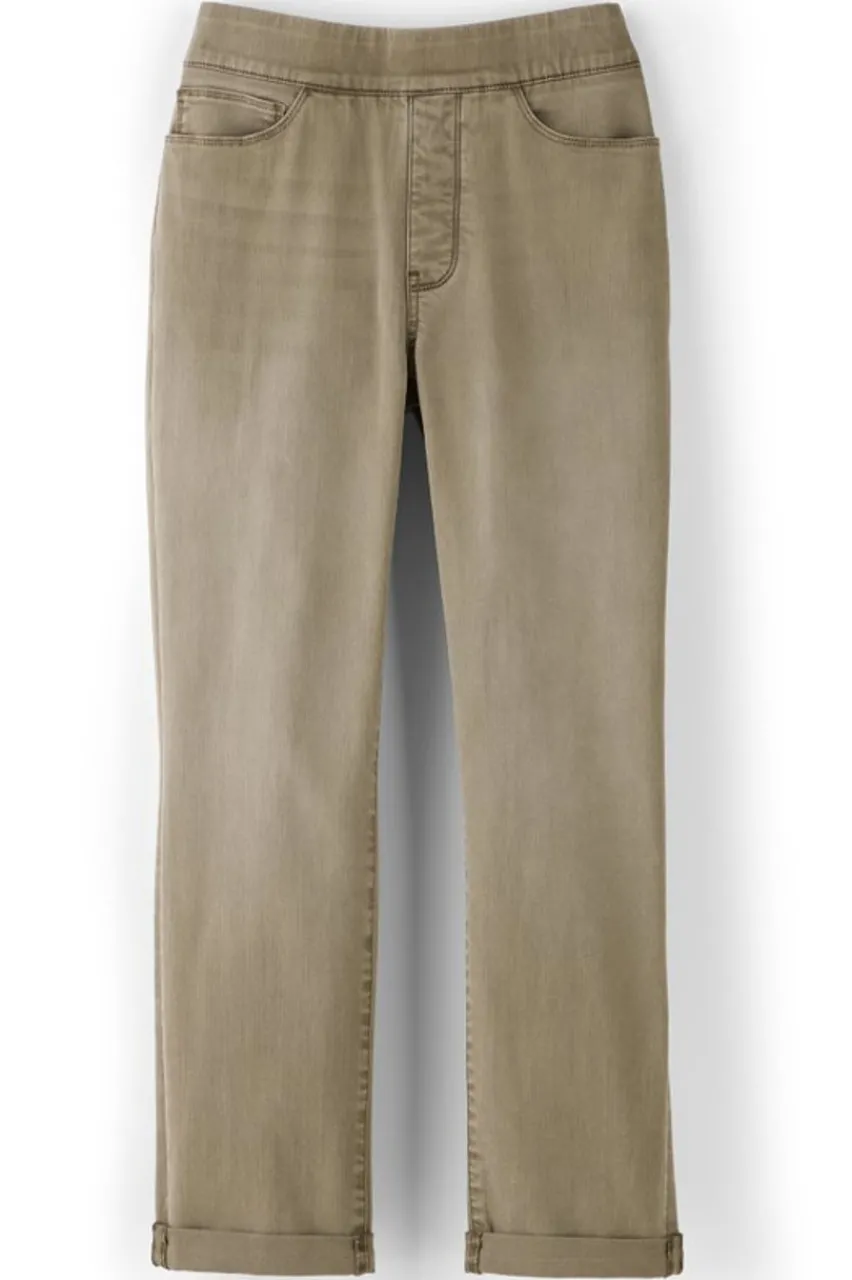 New The Ultimate Denim Pull-On Crop Jeans