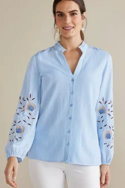 New Titania Embroidered Top Tops