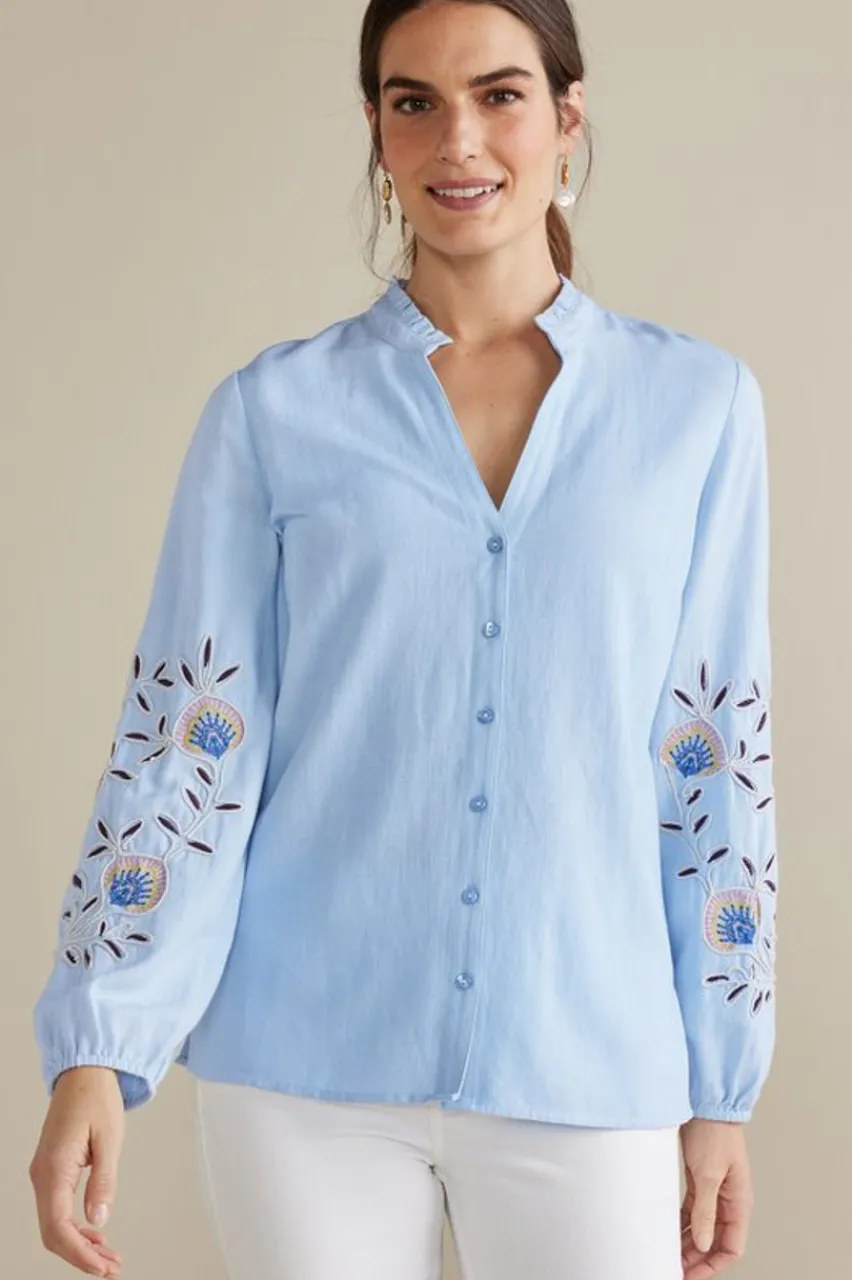New Titania Embroidered Top Tops