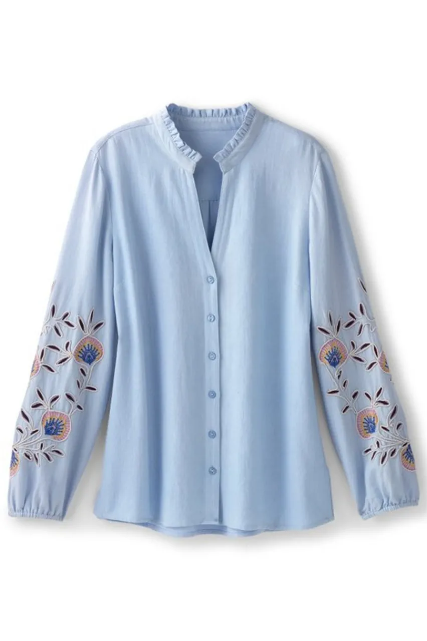 New Titania Embroidered Top Tops