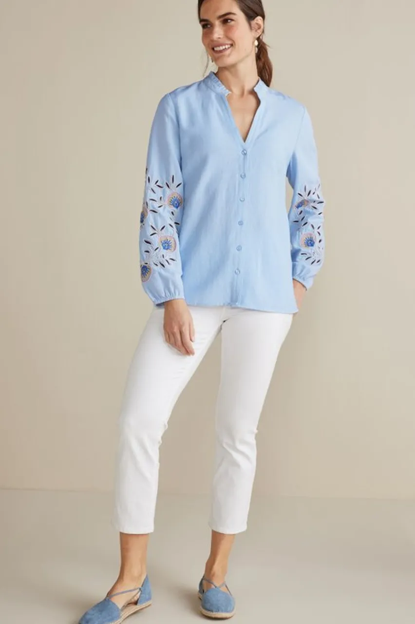 New Titania Embroidered Top Tops