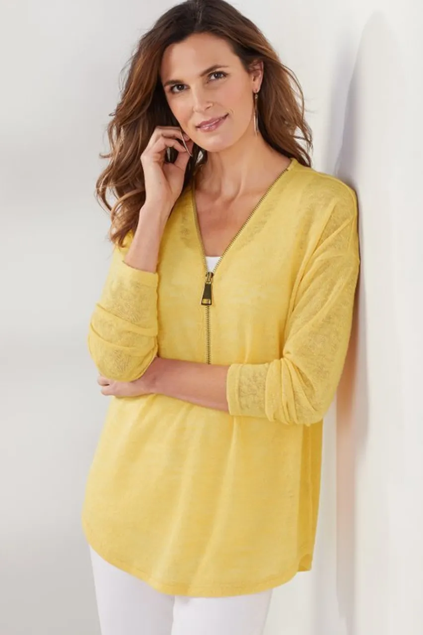 New Valentina Zip Sweater Tops|Sweaters & Cardigans