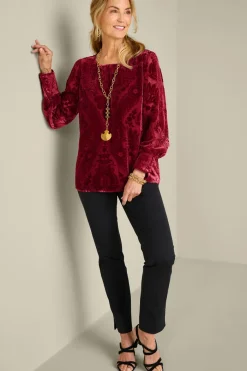 Clearance Vanetta Velvet Top Tops