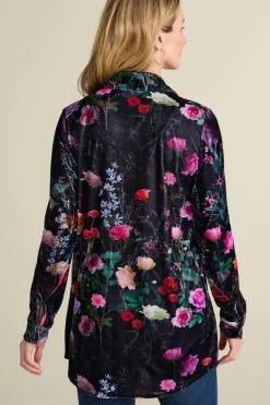 Velvet Boyfriend Tunic Shirt Tops|Tunics & Leggings