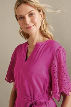 Outlet Verena Eyelet Midi Dress Dresses