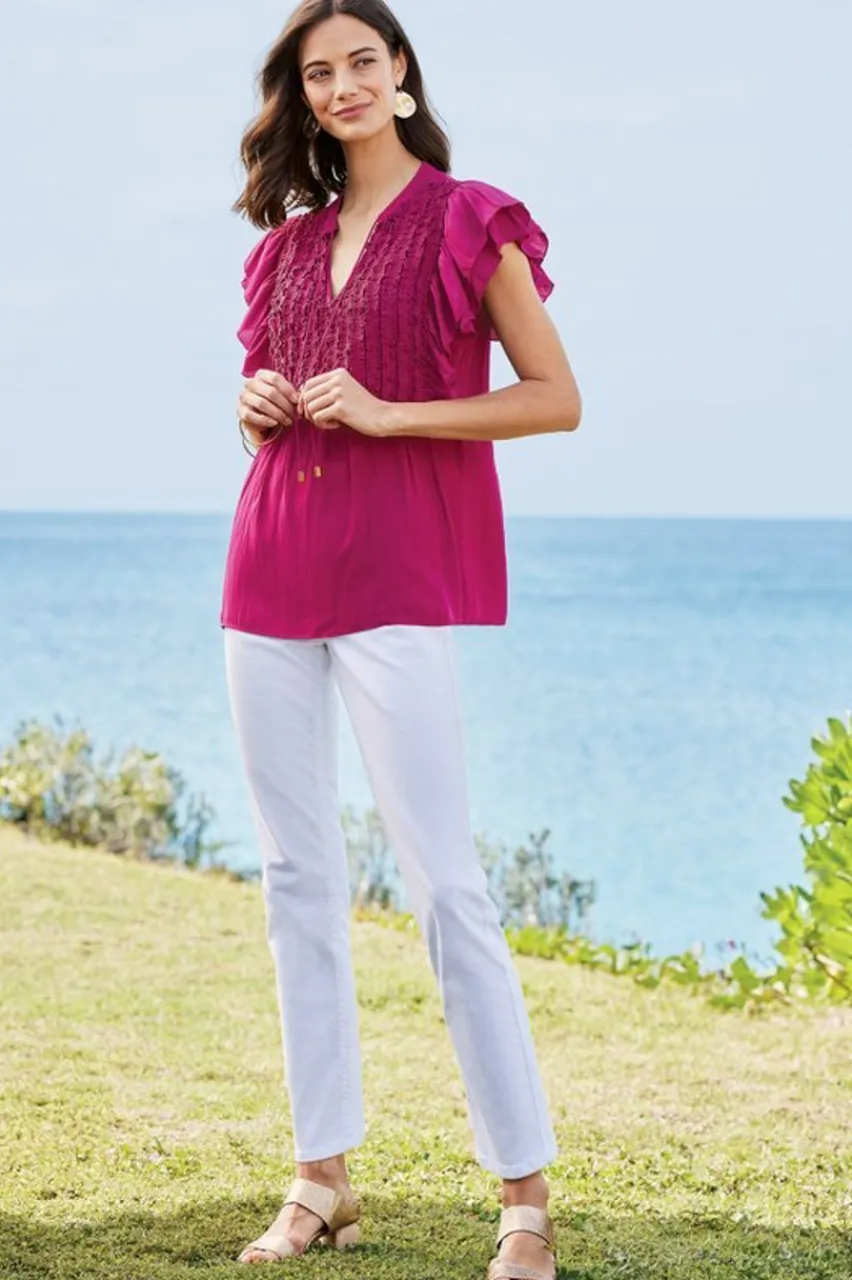 Online Victoria Ruffle Tunic Tops