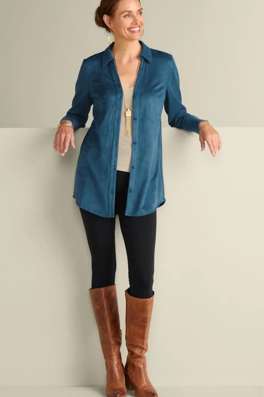 Outlet Vida Faux Suede Tunic Tops