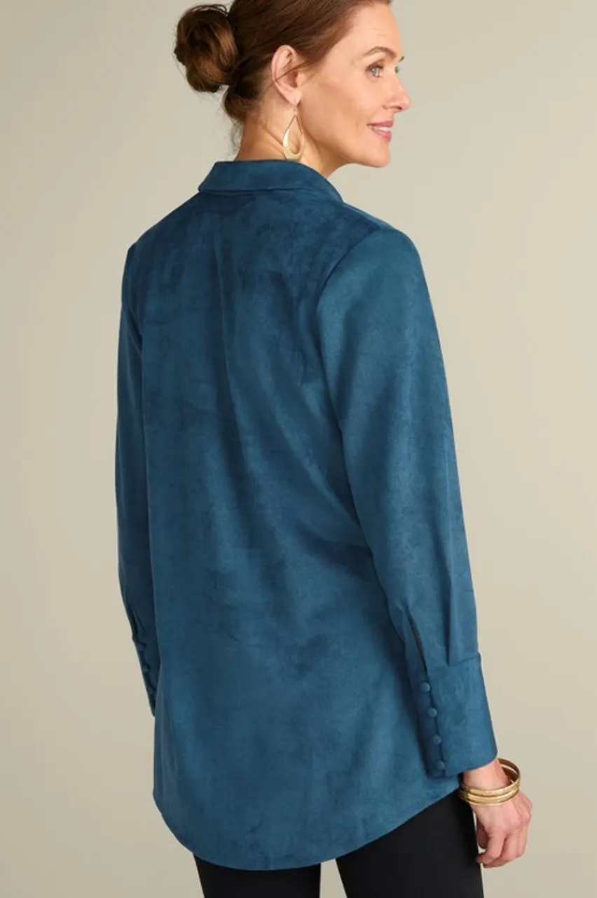 Outlet Vida Faux Suede Tunic Tops