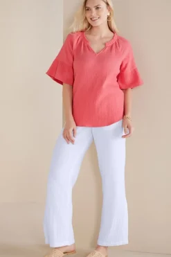 Hot Vinka Gauze Pullover Tops