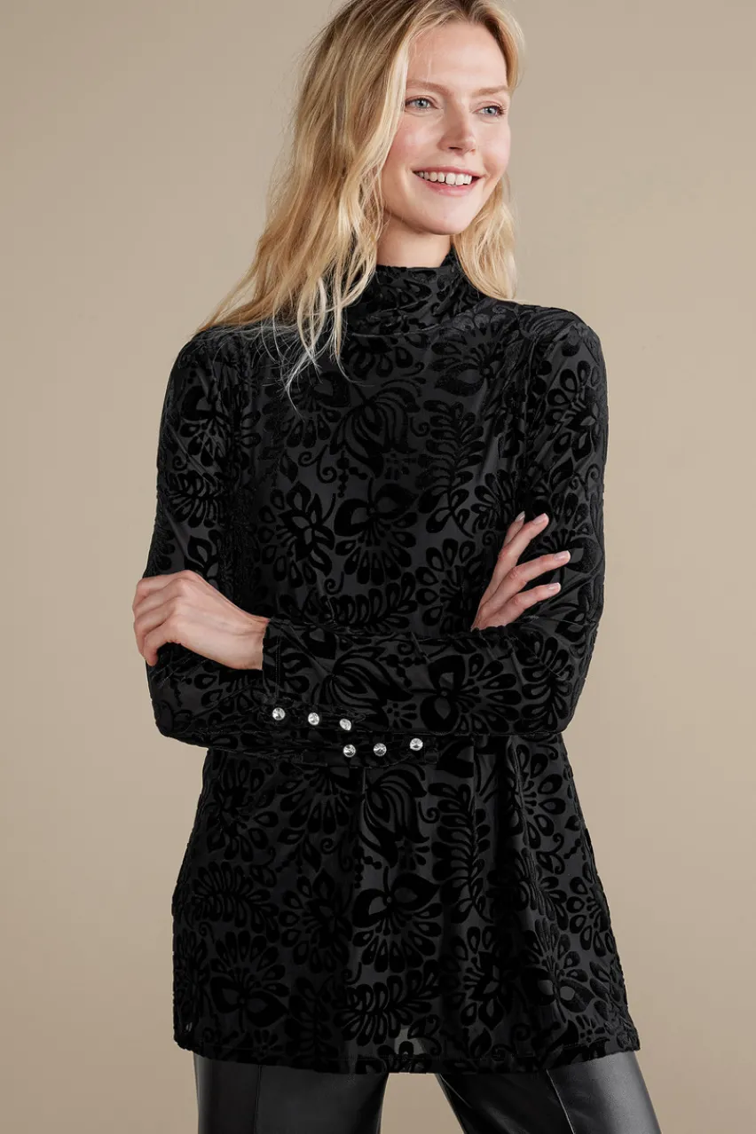 Sale Walden Velvet Turtleneck Tops