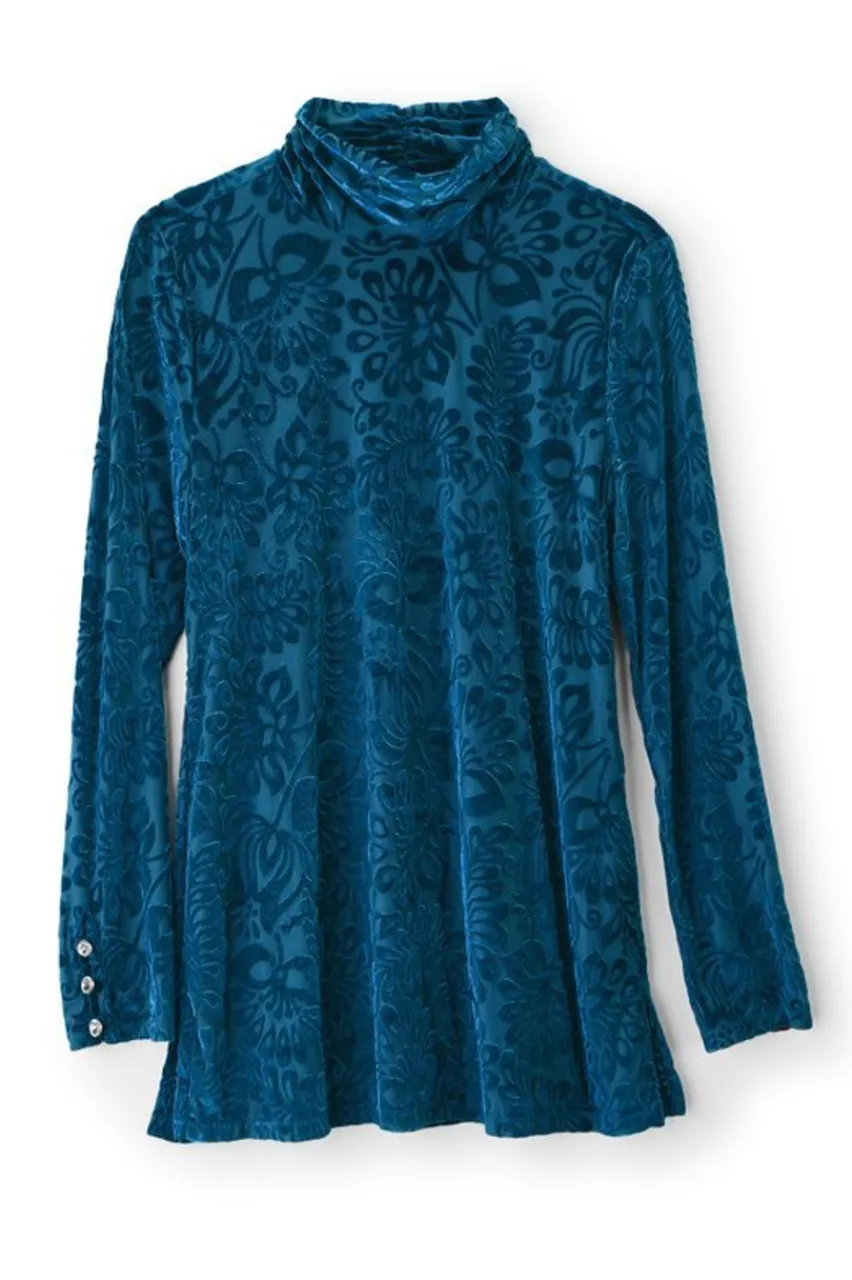 Sale Walden Velvet Turtleneck Tops