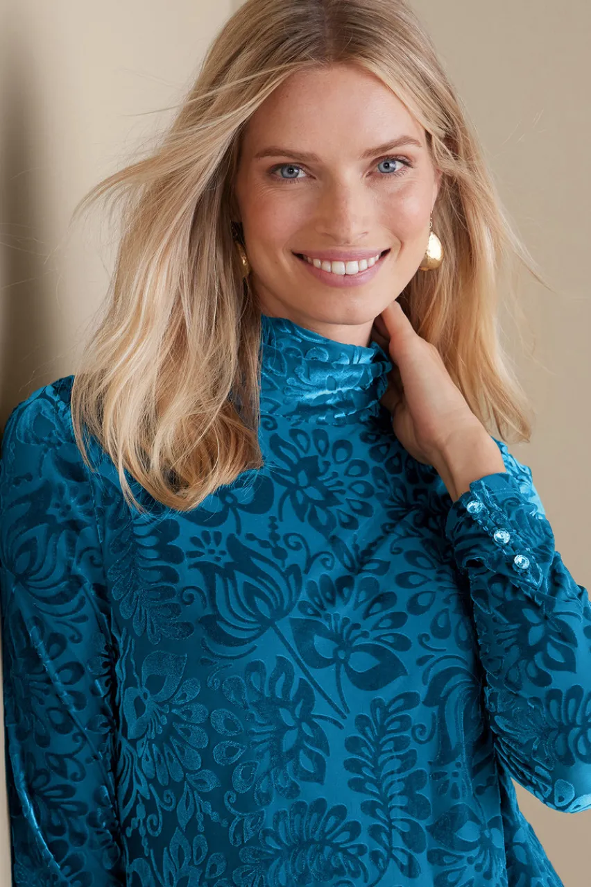 Sale Walden Velvet Turtleneck Tops
