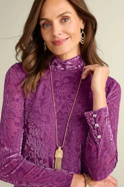 Sale Walden Velvet Turtleneck Tops