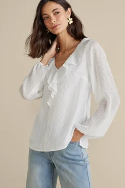 Xenia Ruffle Top Tops
