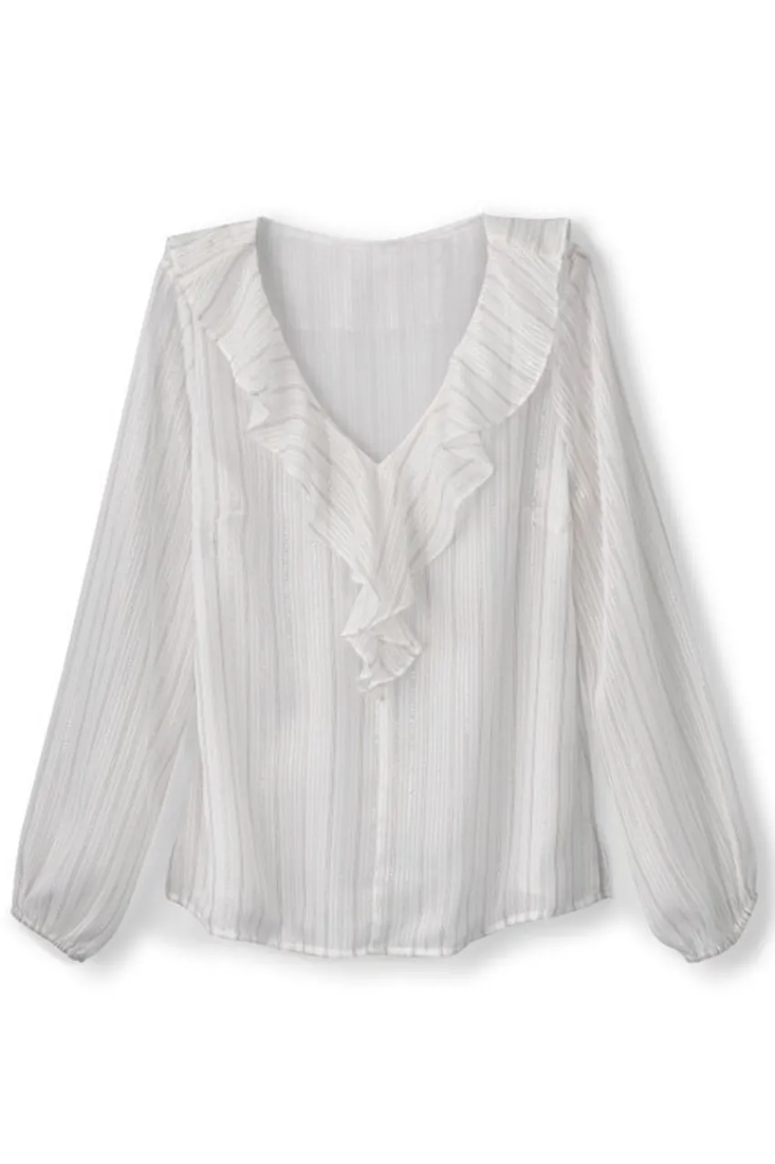 Xenia Ruffle Top Tops