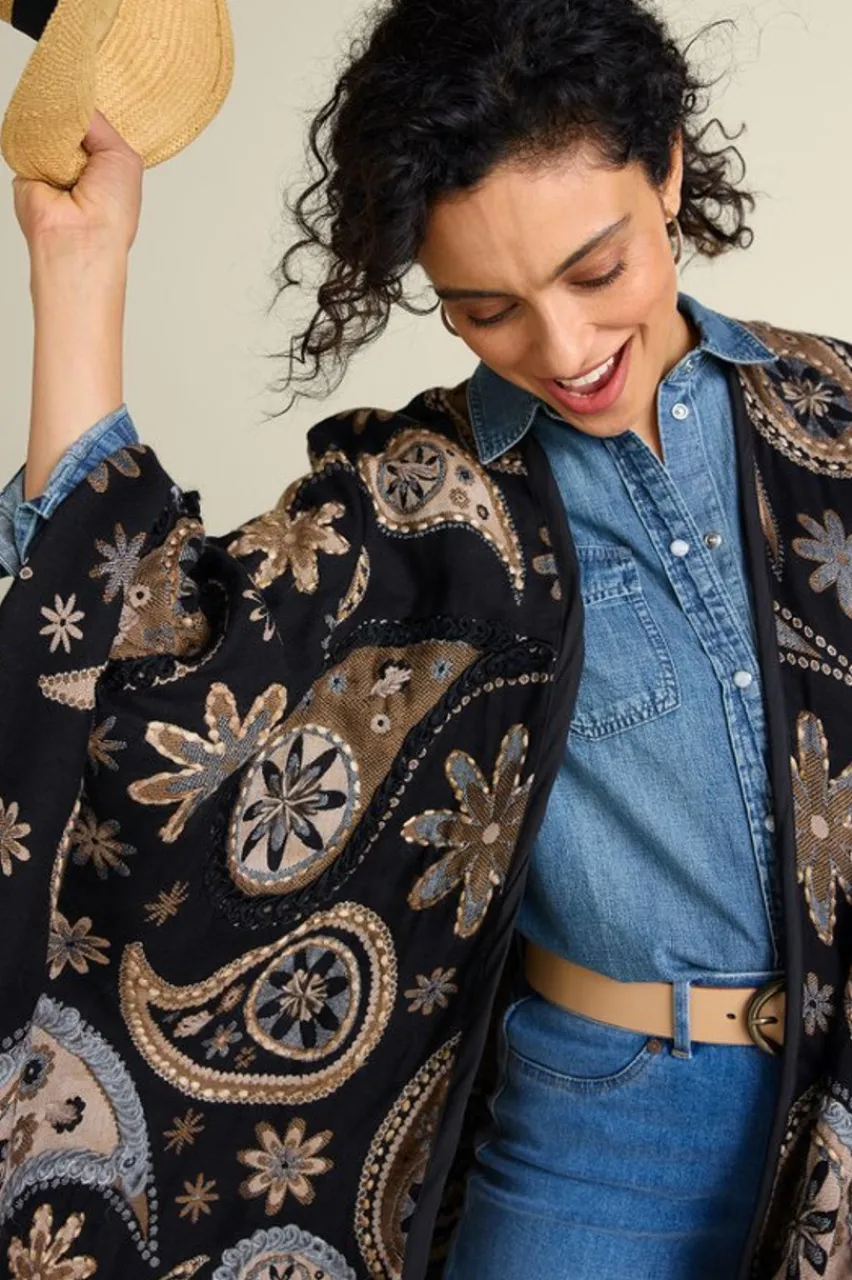 Outlet Yasmin Embroidered Wrap Toppers|Jackets & Coats